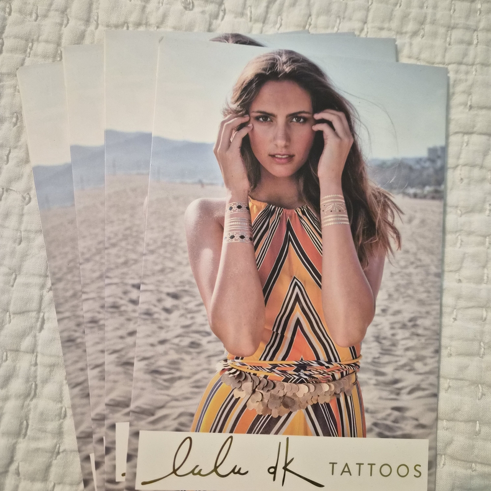 Flash Tattoo Gold and Black Temporary Tattoos